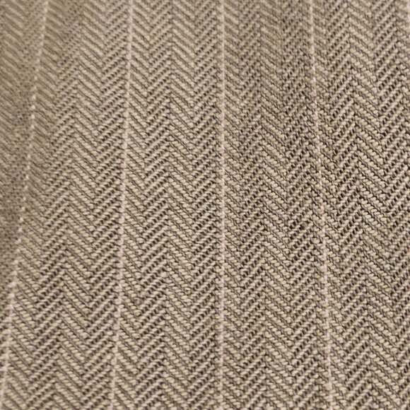 Sonoma Women’s XL Tan Pink Stripe Herringbone Cotton Jacket Lightweight Unlined - Picture 8 of 13